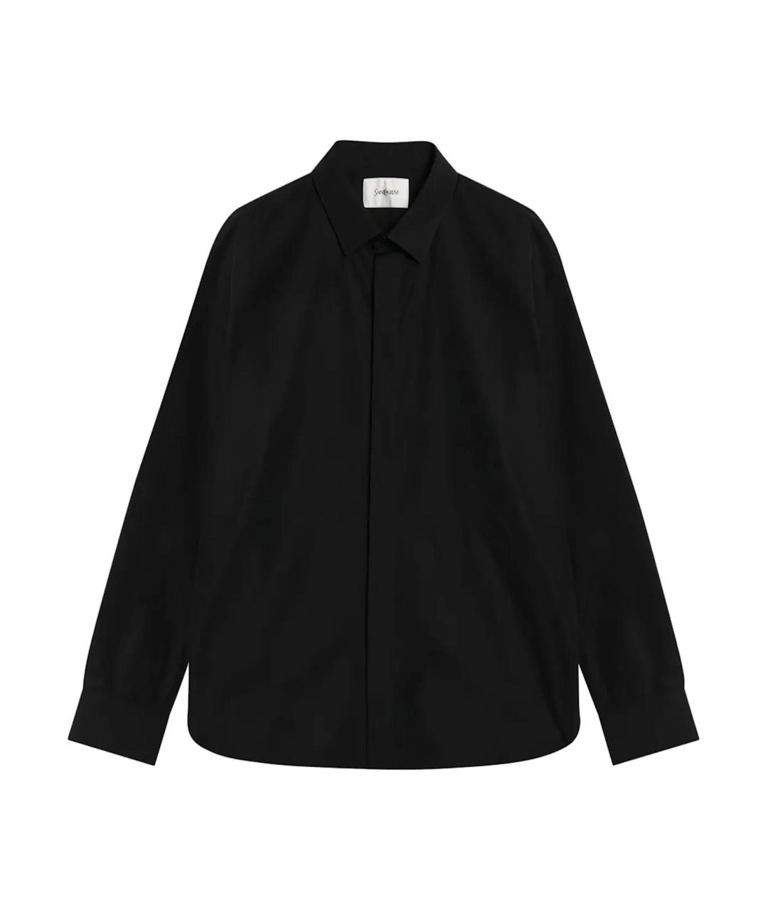 SAINT LAURENT Черная хлопковая кэжуал рубашка, фото 1