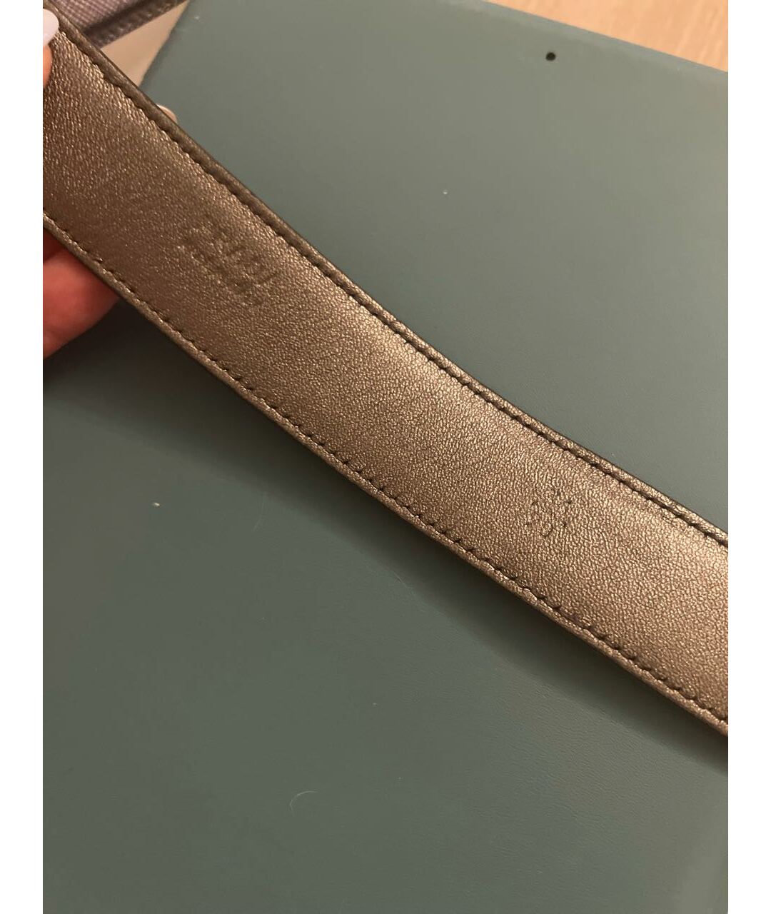 PRADA Серебрянный кожаный ремень, фото 2