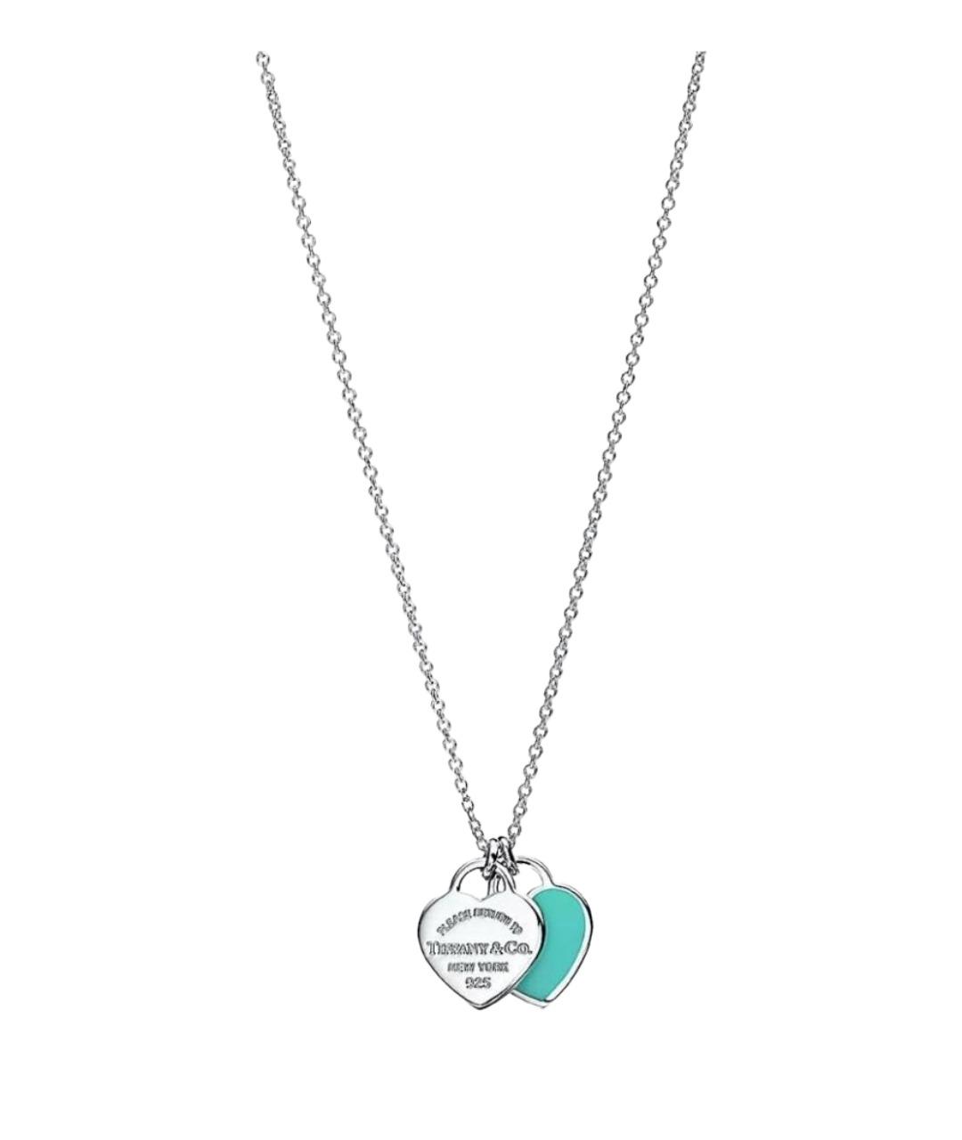 TIFFANY&CO Бирюзовая серебряная подвеска, фото 4