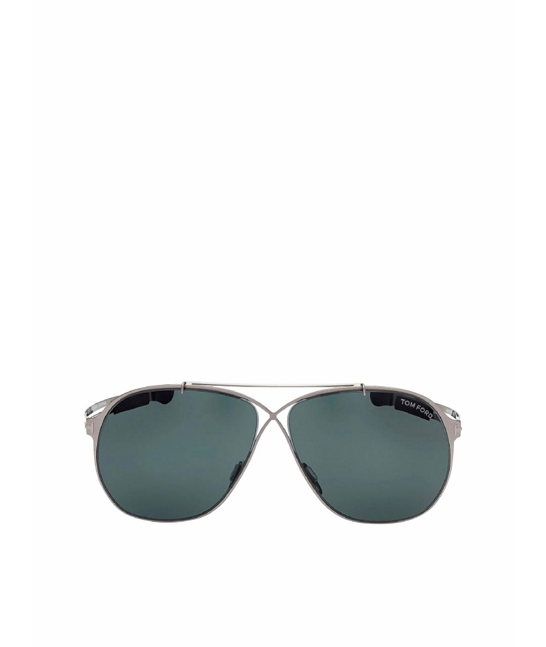 TOM FORD Серые металлические солнцезащитные очки, фото 1