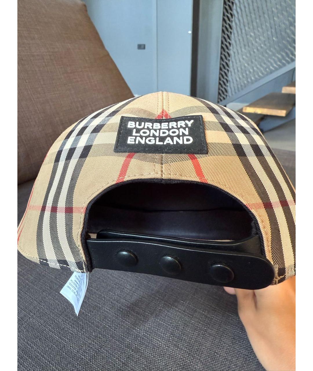BURBERRY Бежевая кепка, фото 3