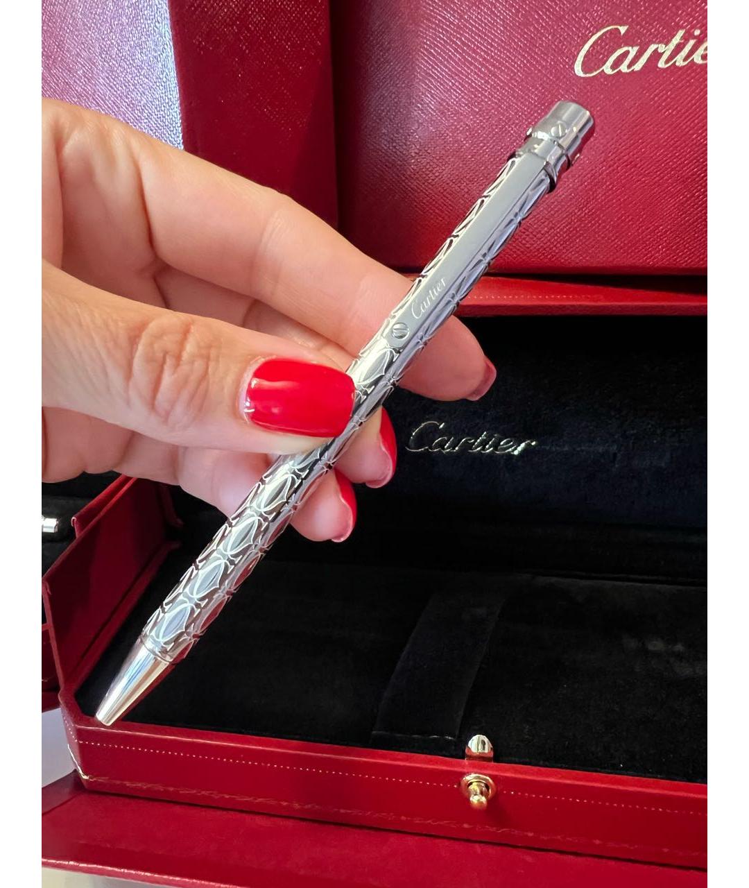 CARTIER Серебряная металлическая шариковая ручка, фото 3