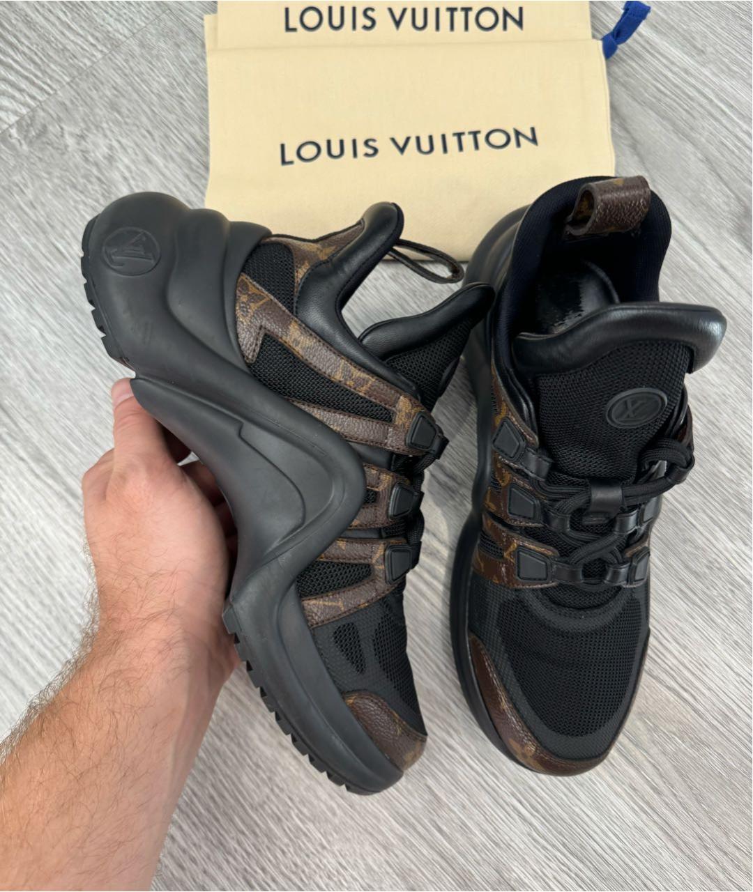 LOUIS VUITTON Черные кроссовки, фото 2