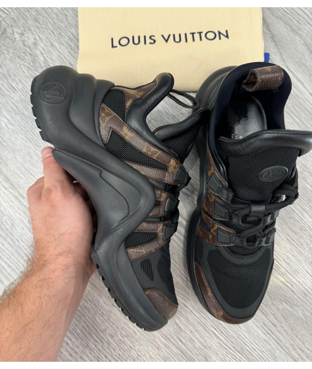 LOUIS VUITTON Черные кроссовки, фото 3