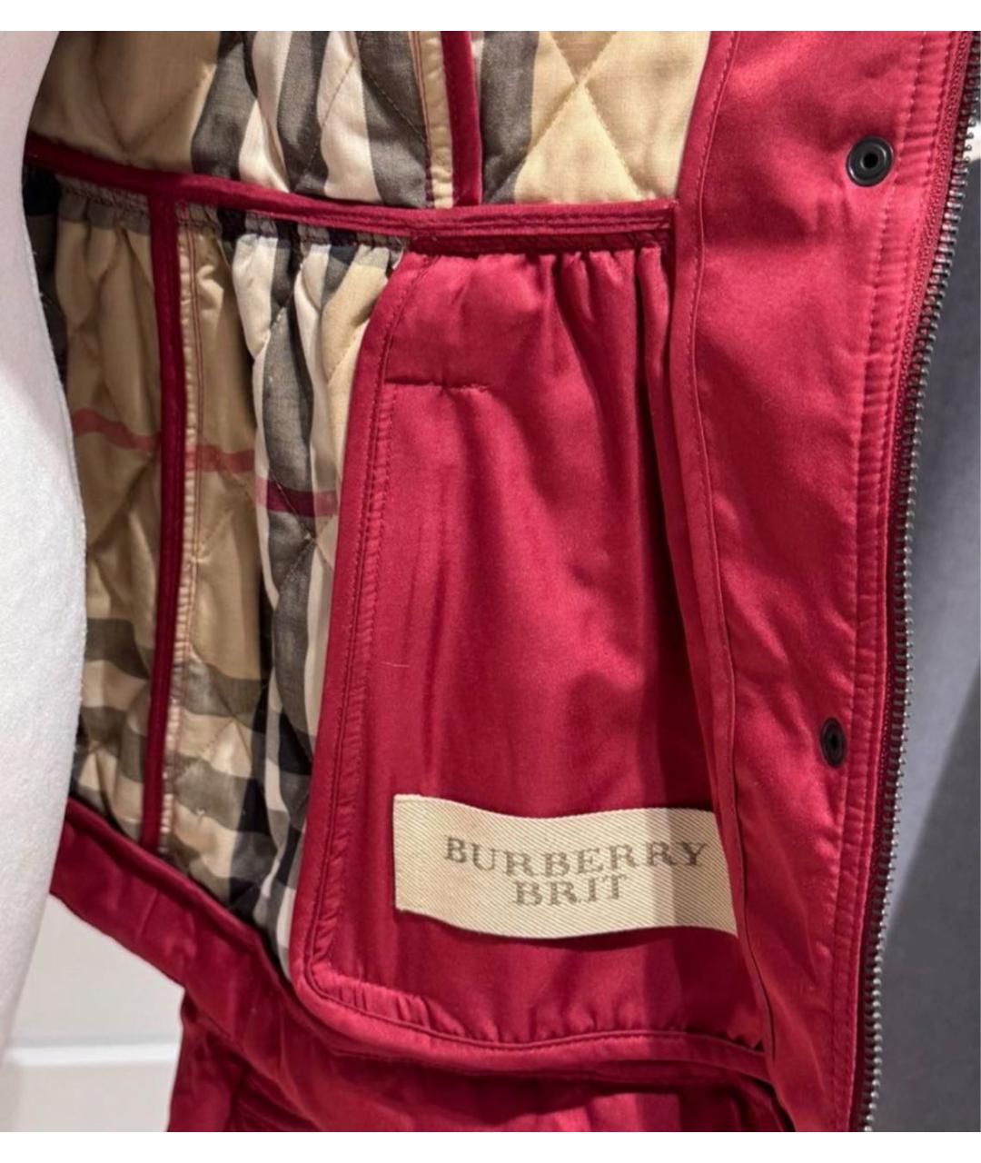 BURBERRY Бордовая куртка, фото 4