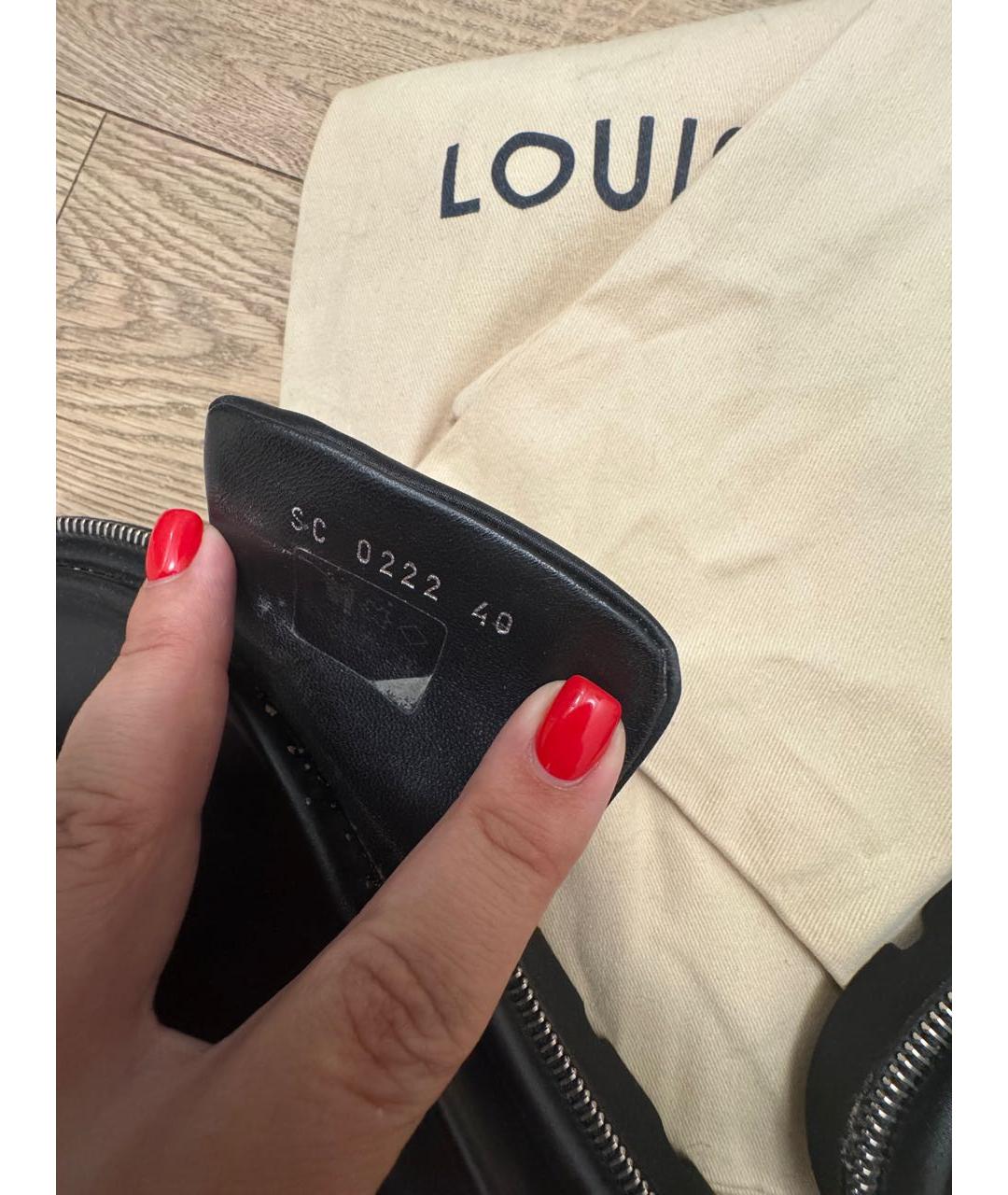 LOUIS VUITTON Черные шлепанцы, фото 4