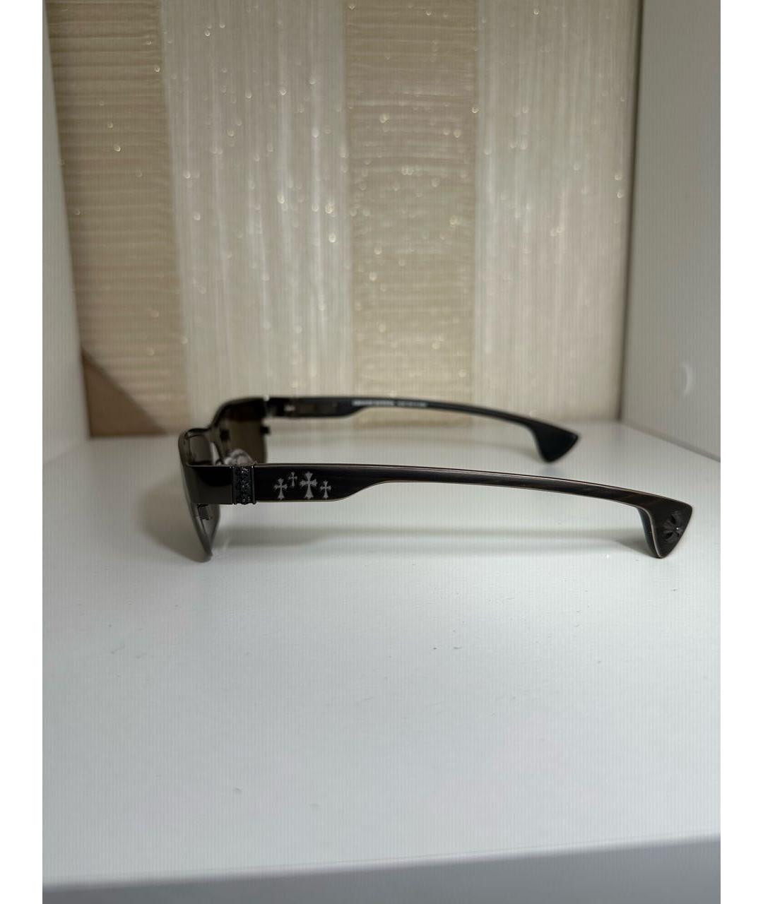 CHROME HEARTS Черные металлические солнцезащитные очки, фото 5