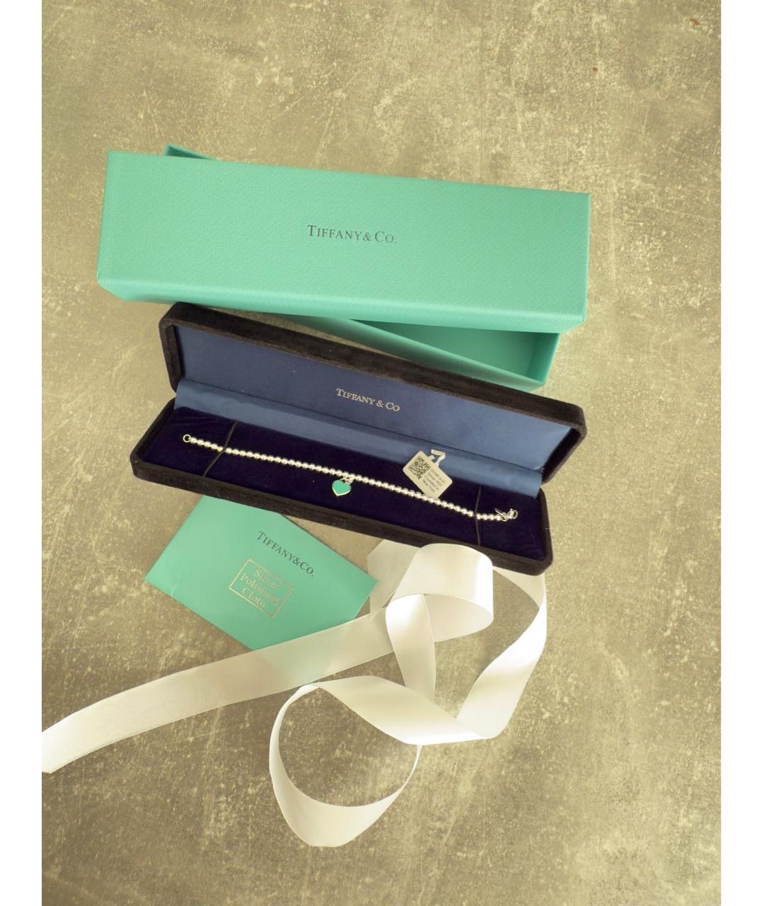 TIFFANY&CO Бирюзовый серебряный браслет, фото 4