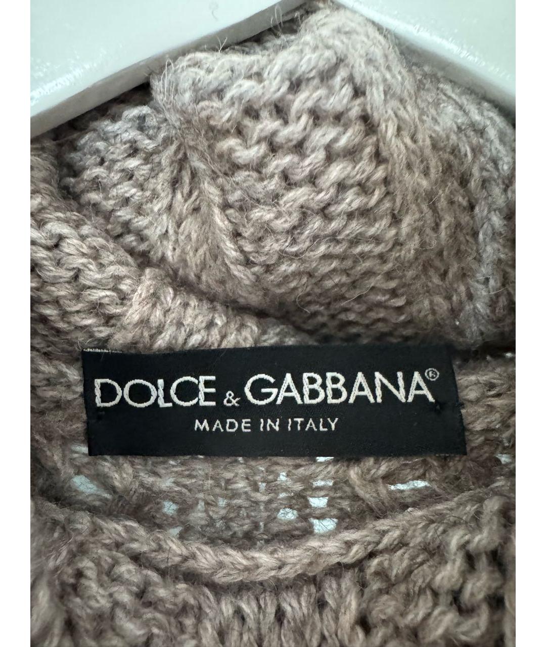 DOLCE&GABBANA Серый шерстяной джемпер / свитер, фото 3