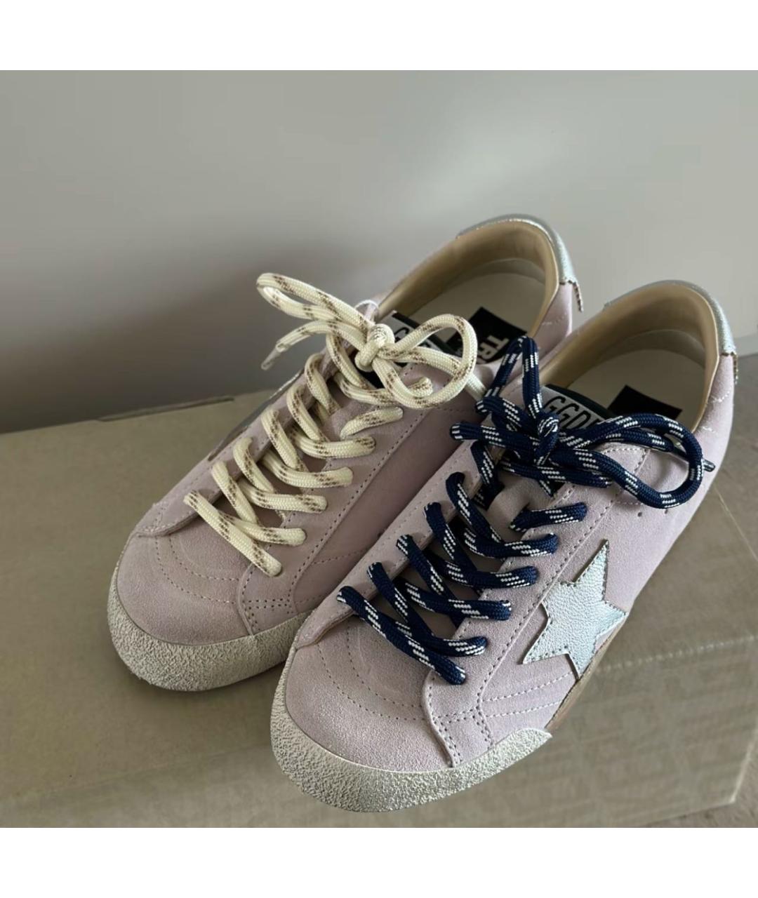 GOLDEN GOOSE DELUXE BRAND Розовые замшевые кеды, фото 5