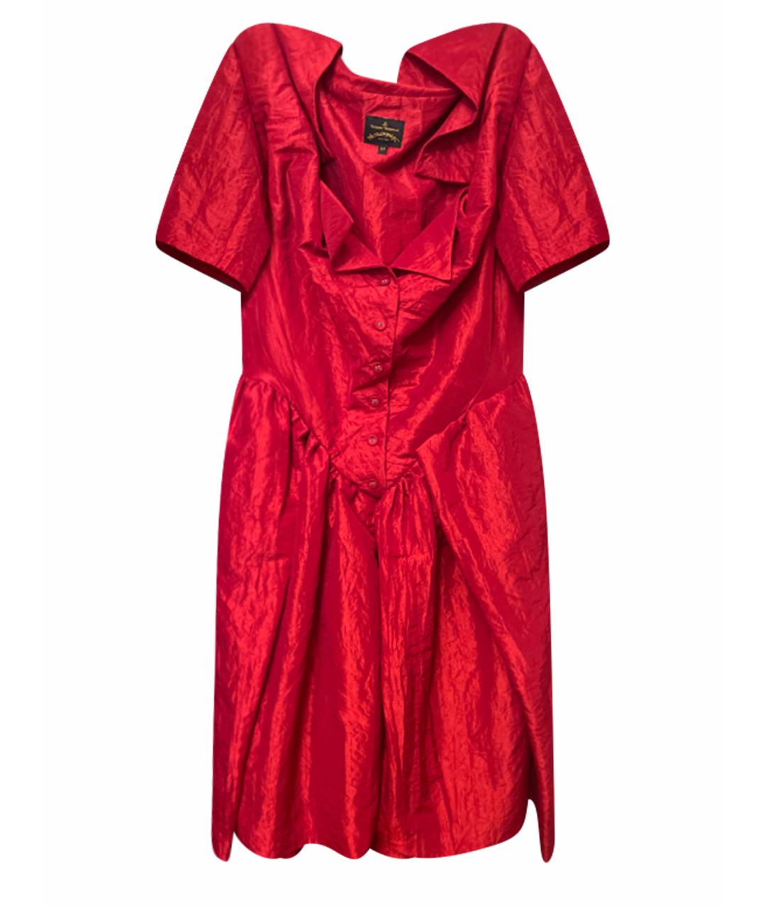 VIVIENNE WESTWOOD Красное полиэстеровое вечернее платье, фото 1