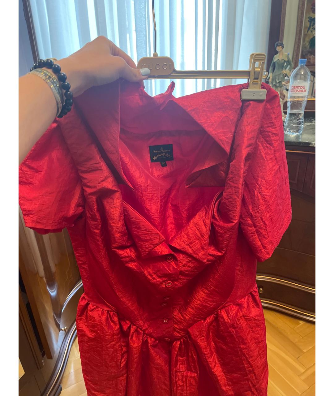 VIVIENNE WESTWOOD Красное полиэстеровое вечернее платье, фото 4
