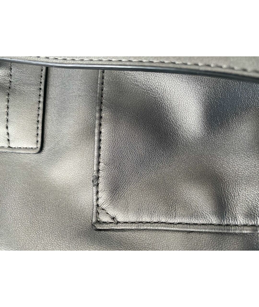 DKNY Серебрянный рюкзак из искусственной кожи, фото 7