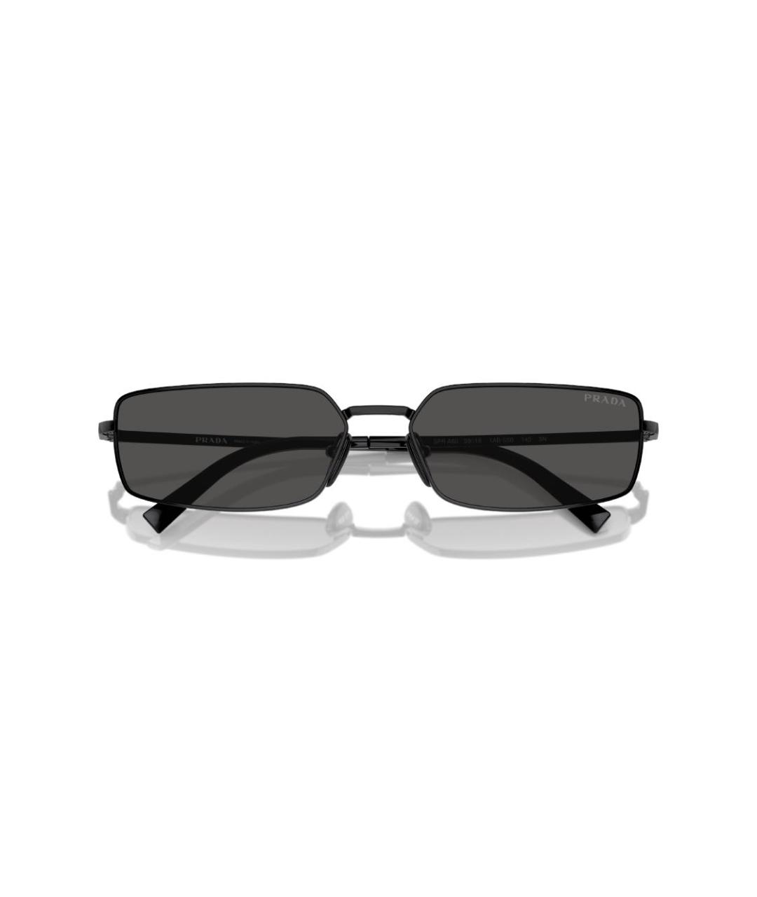 PRADA Черные металлические солнцезащитные очки, фото 3