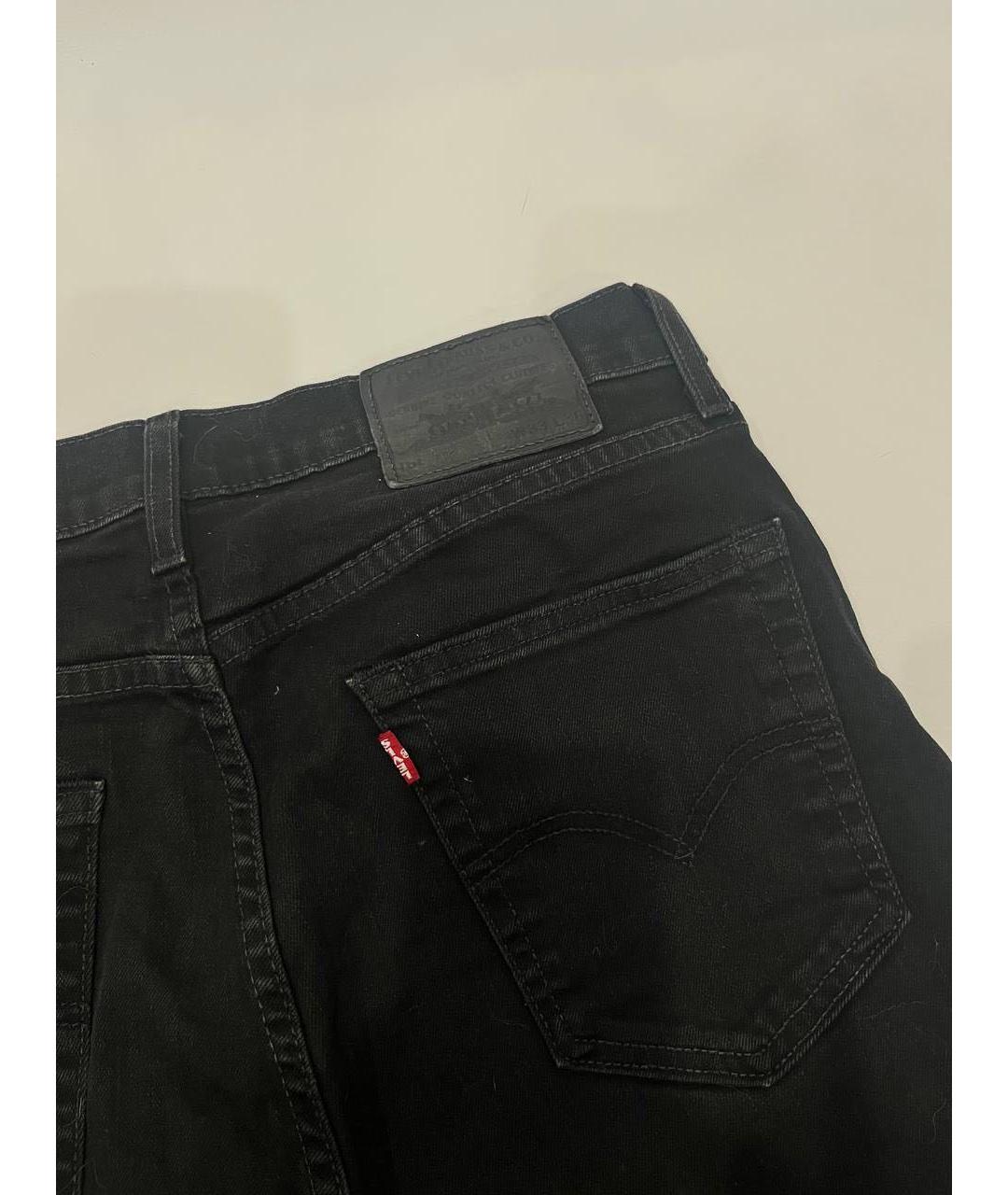 LEVI'S Черные хлопко-полиэстеровые джинсы скинни, фото 2