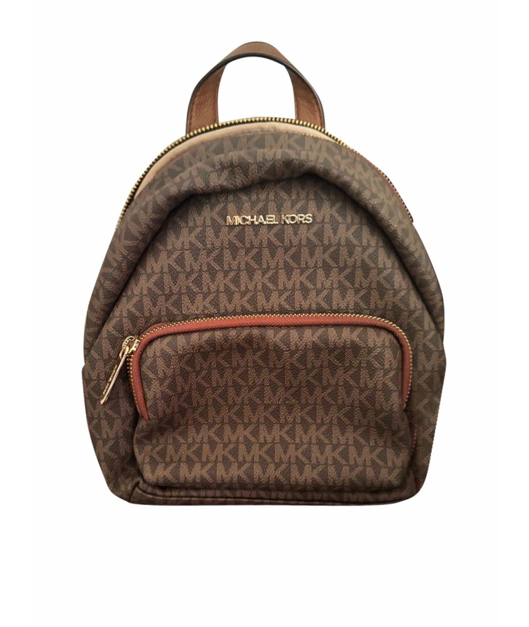 MICHAEL KORS Коричневый кожаный рюкзак, фото 1