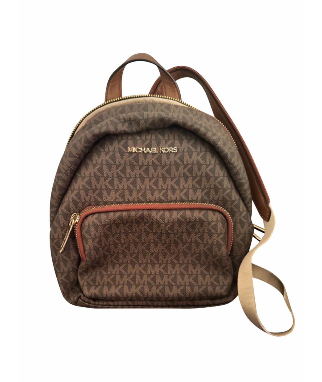 MICHAEL KORS Коричневый кожаный рюкзак, фото 6