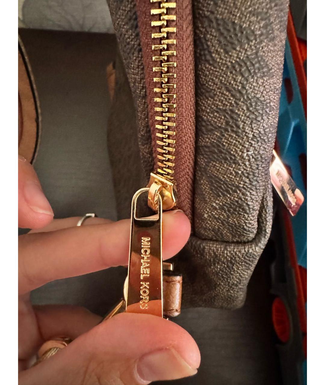 MICHAEL KORS Коричневый кожаный рюкзак, фото 3
