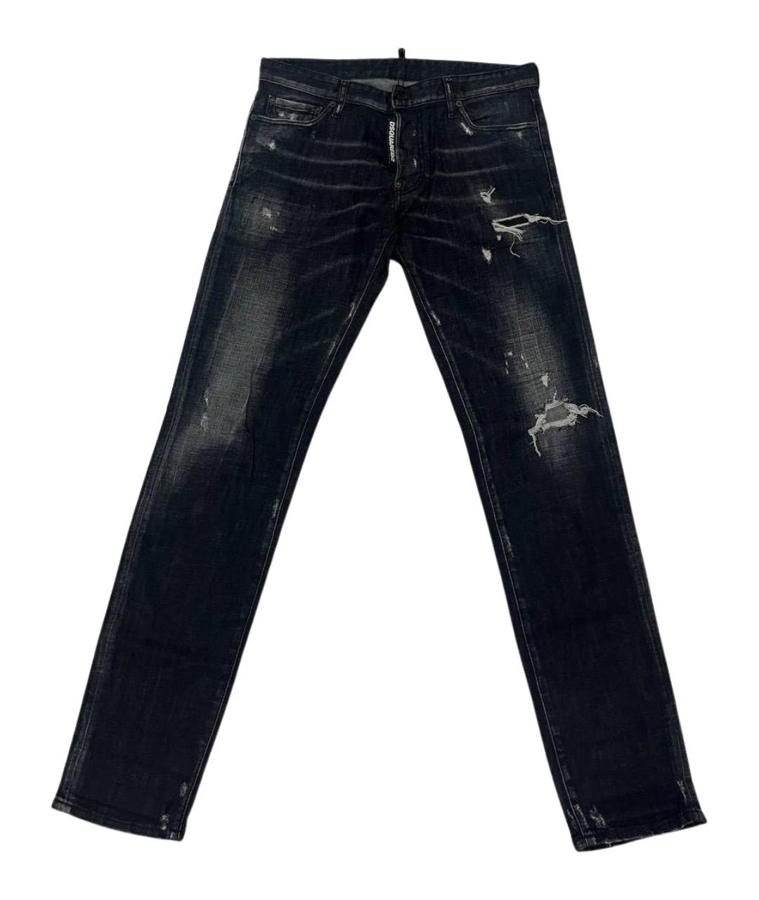 DSQUARED2 Черные хлопко-полиэстеровые джинсы скинни, фото 4