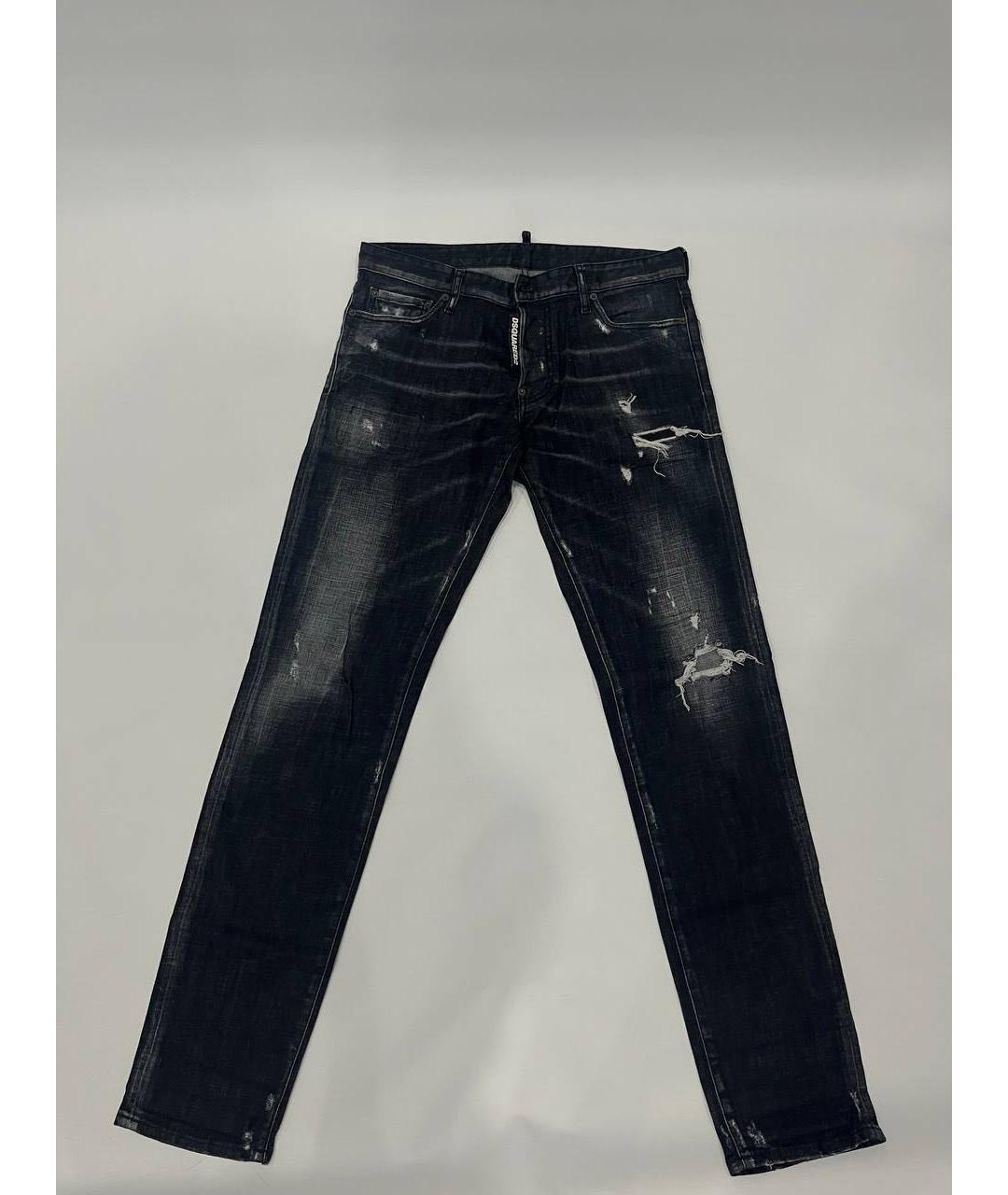 DSQUARED2 Черные хлопко-полиэстеровые джинсы скинни, фото 1