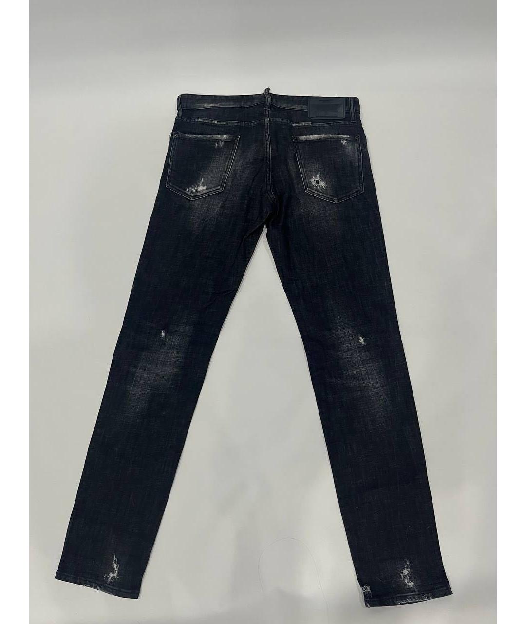 DSQUARED2 Черные хлопко-полиэстеровые джинсы скинни, фото 2