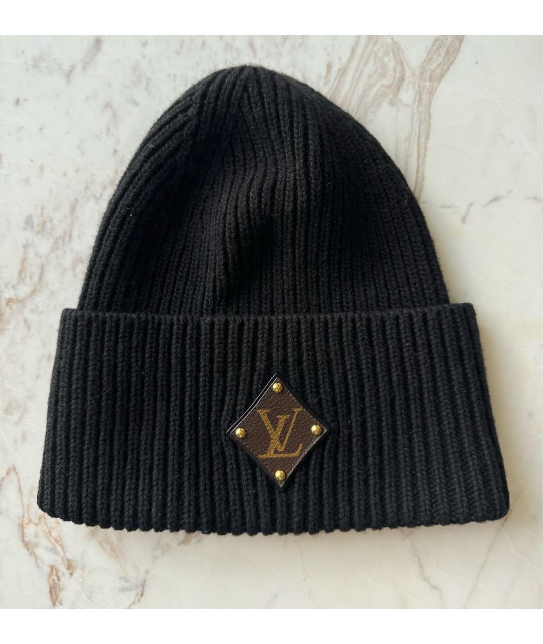 LOUIS VUITTON Черная шапка, фото 5