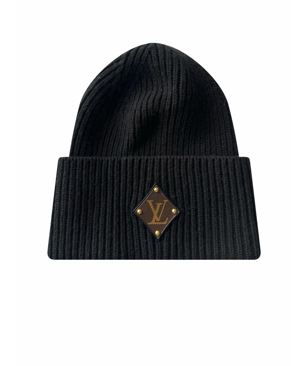 LOUIS VUITTON Черная шапка, фото 1