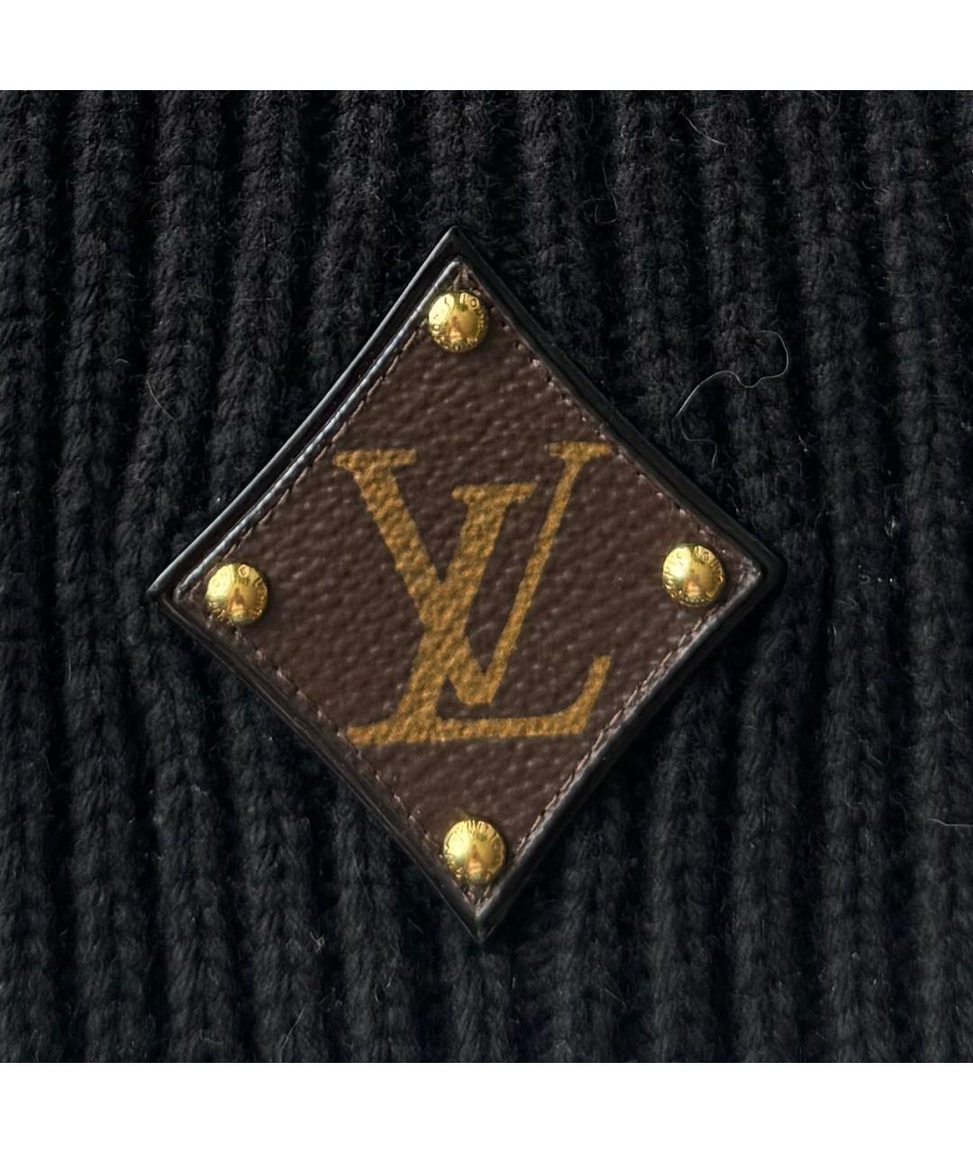 LOUIS VUITTON Черная шапка, фото 3