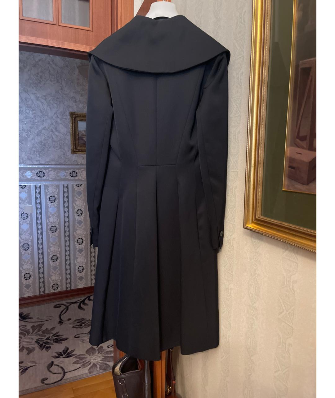 GIORGIO ARMANI Черное шелковое пальто, фото 2