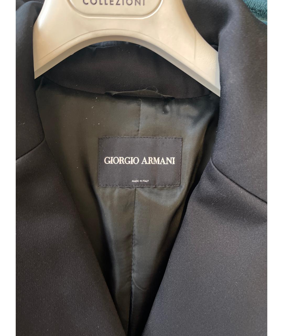 GIORGIO ARMANI Черное шелковое пальто, фото 3
