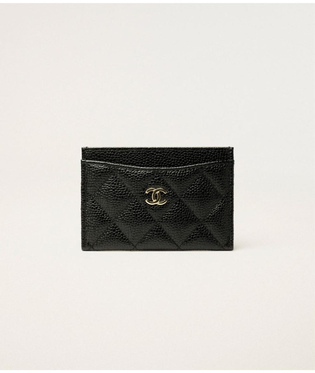 CHANEL Черный кожаный кардхолдер, фото 4