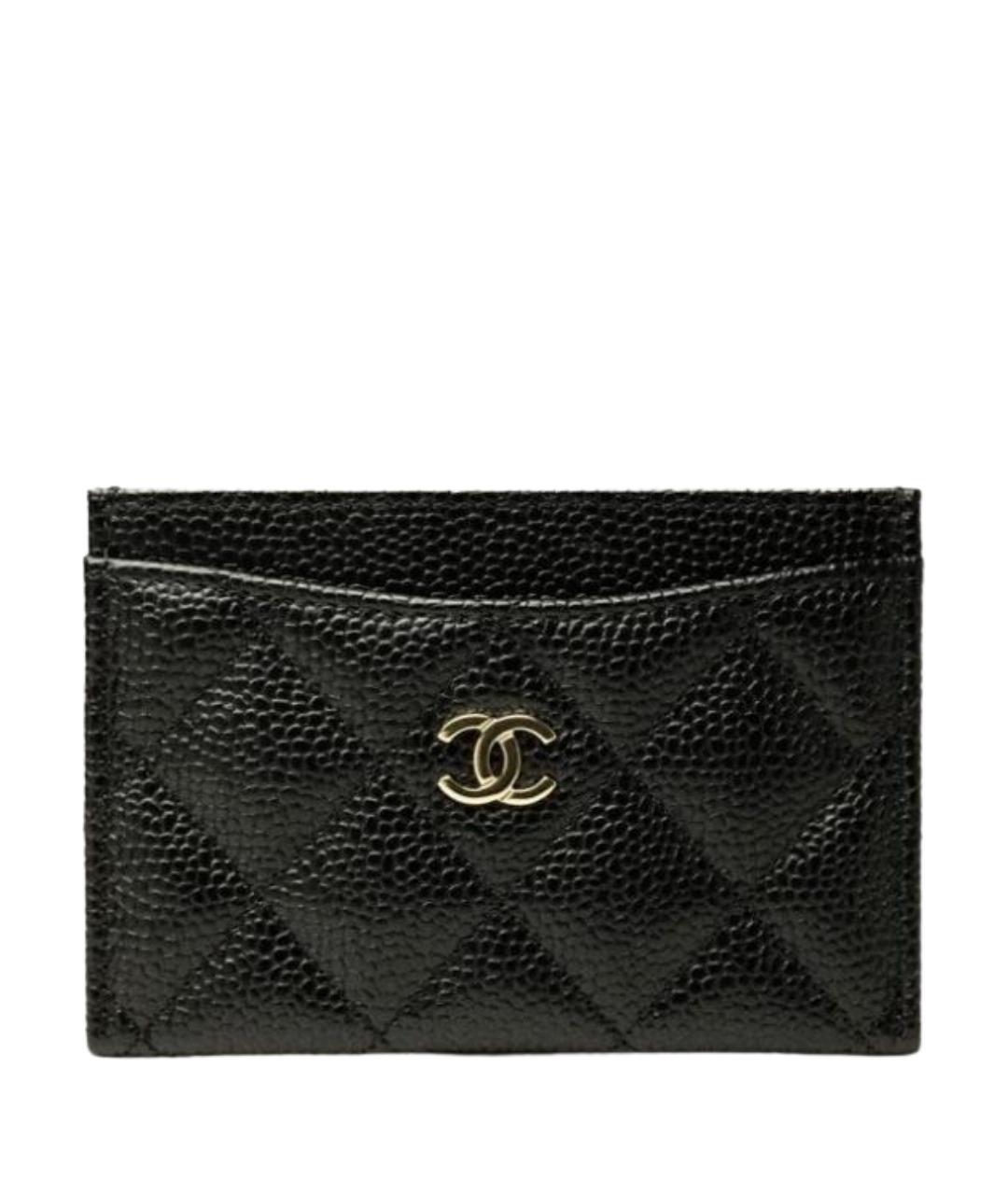 CHANEL Черный кожаный кардхолдер, фото 1