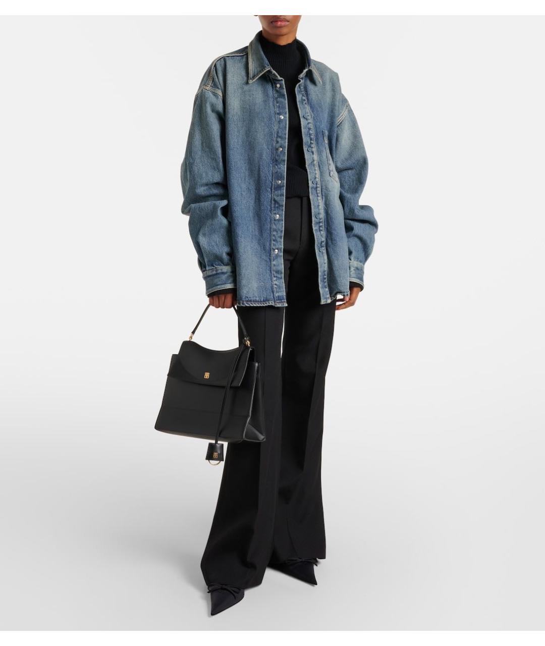 BALENCIAGA Черная кожаная сумка через плечо, фото 5