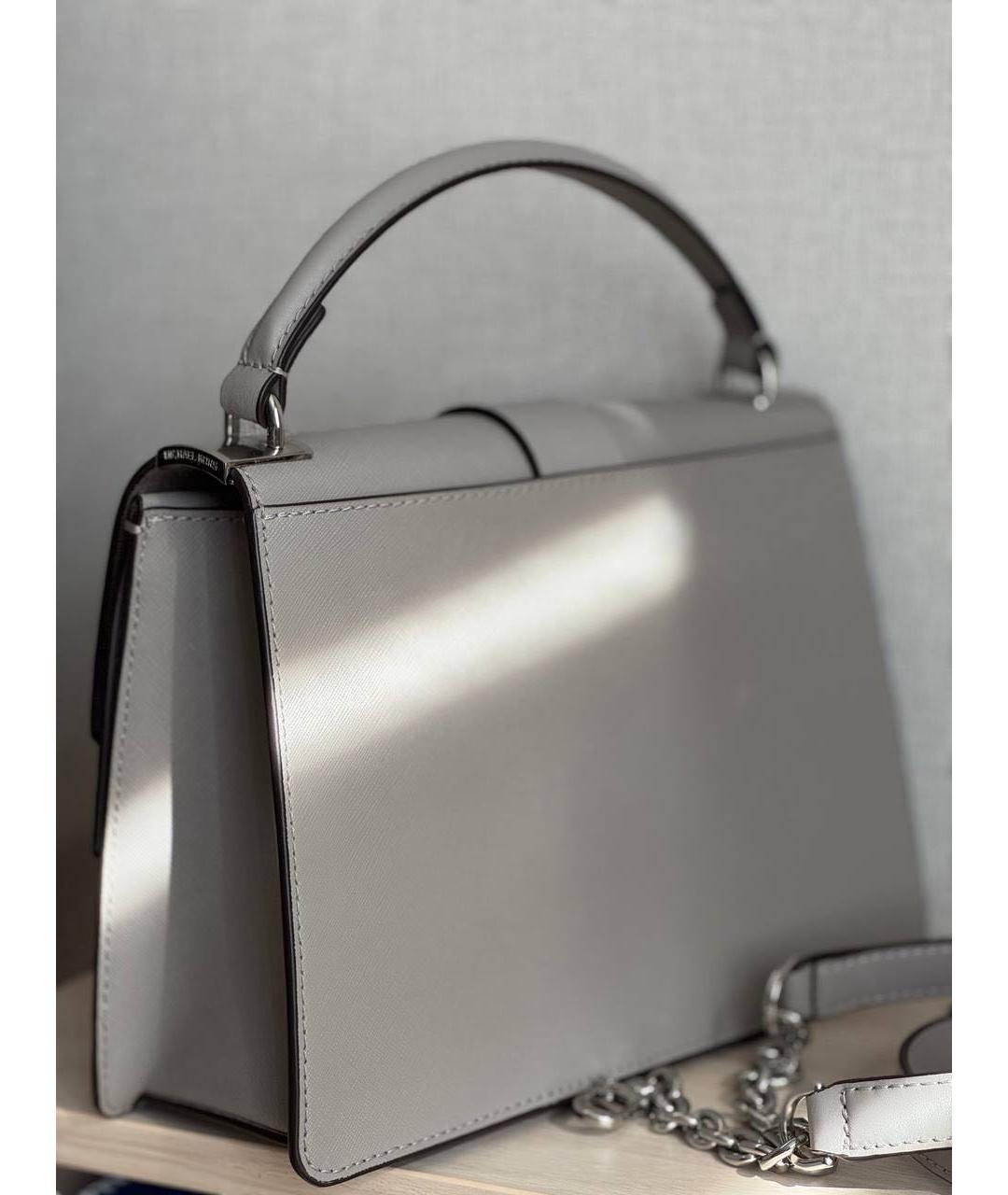 MICHAEL KORS Серая кожаная сумка через плечо, фото 2