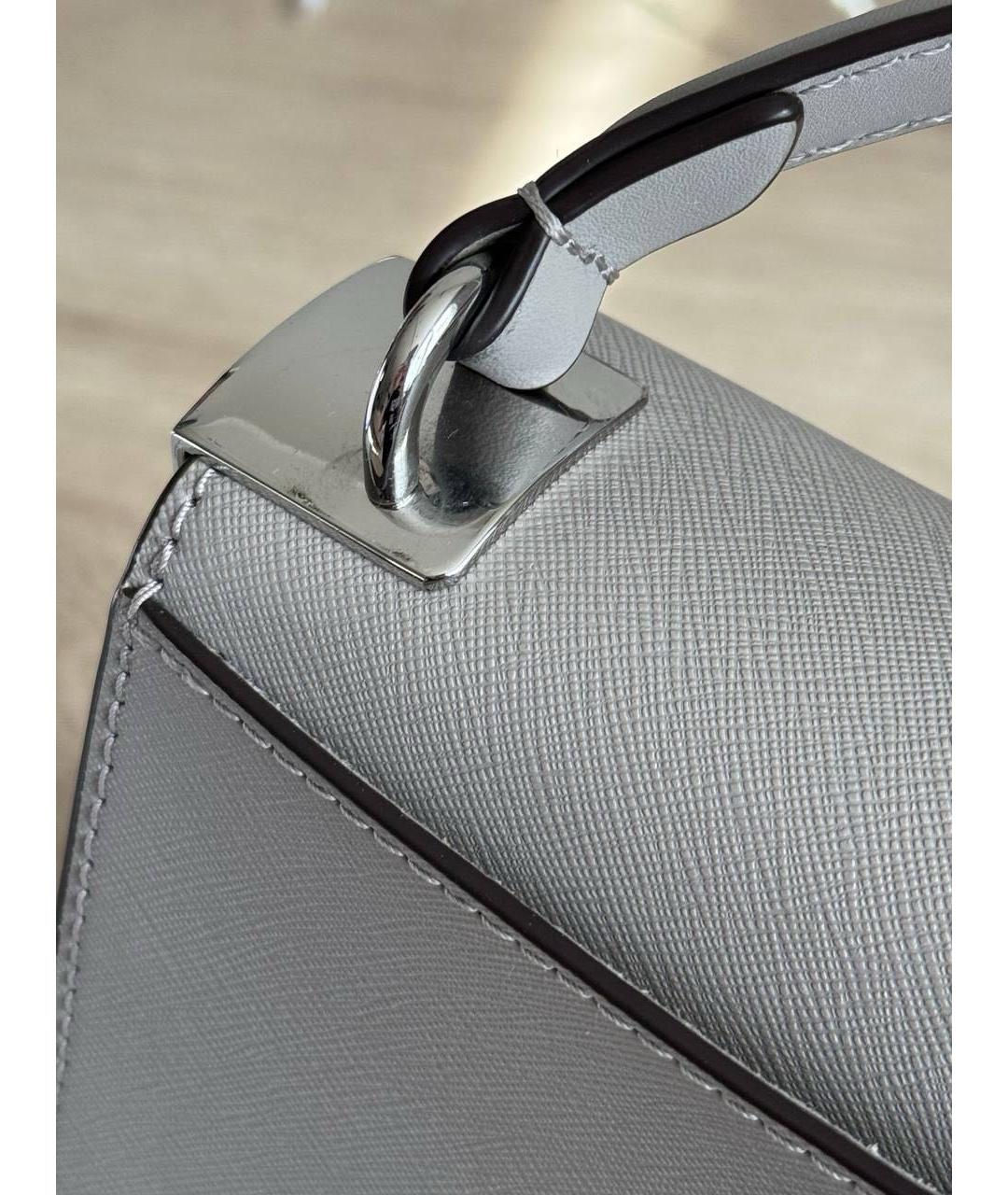 MICHAEL KORS Серая кожаная сумка через плечо, фото 5