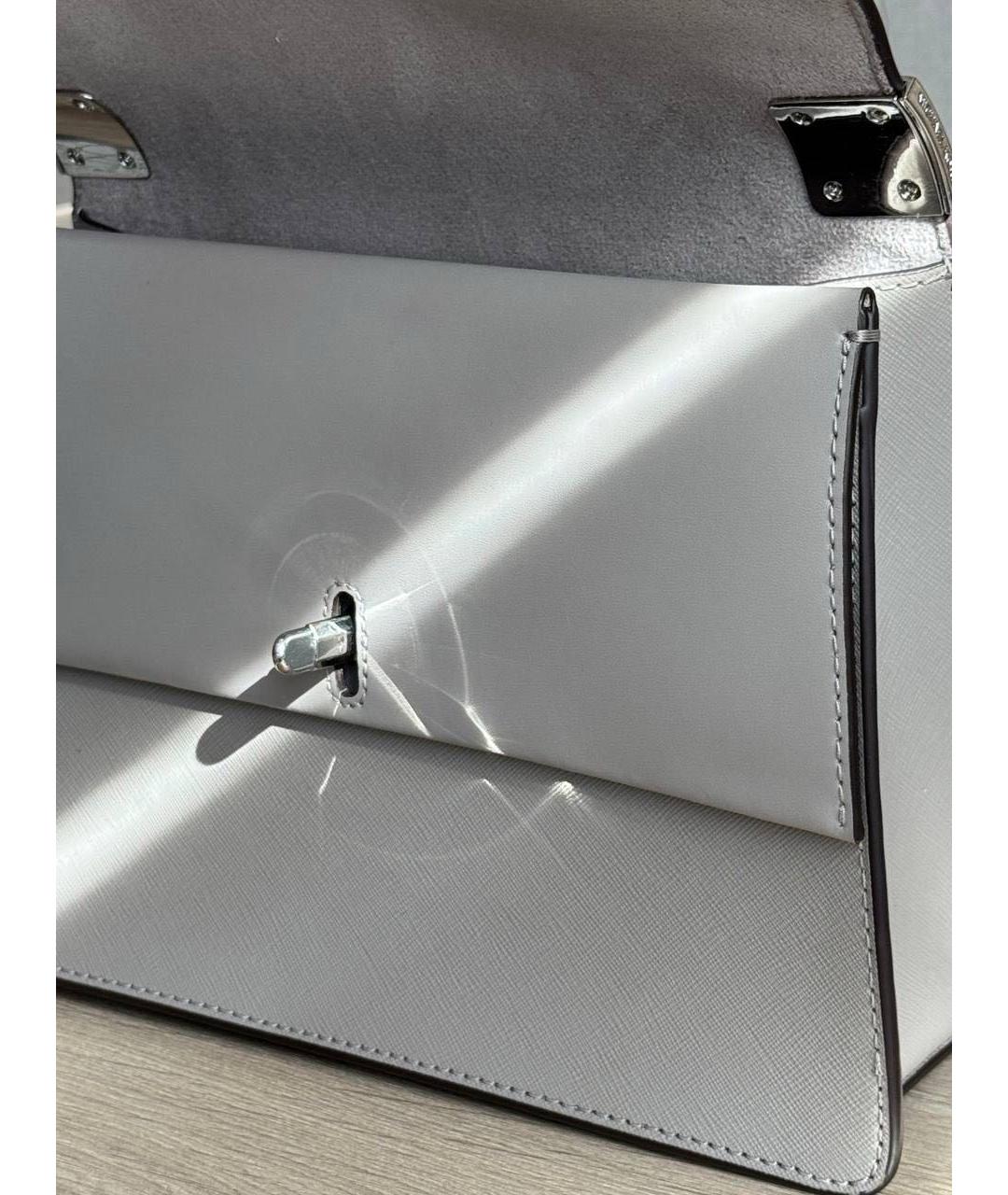 MICHAEL KORS Серая кожаная сумка через плечо, фото 3
