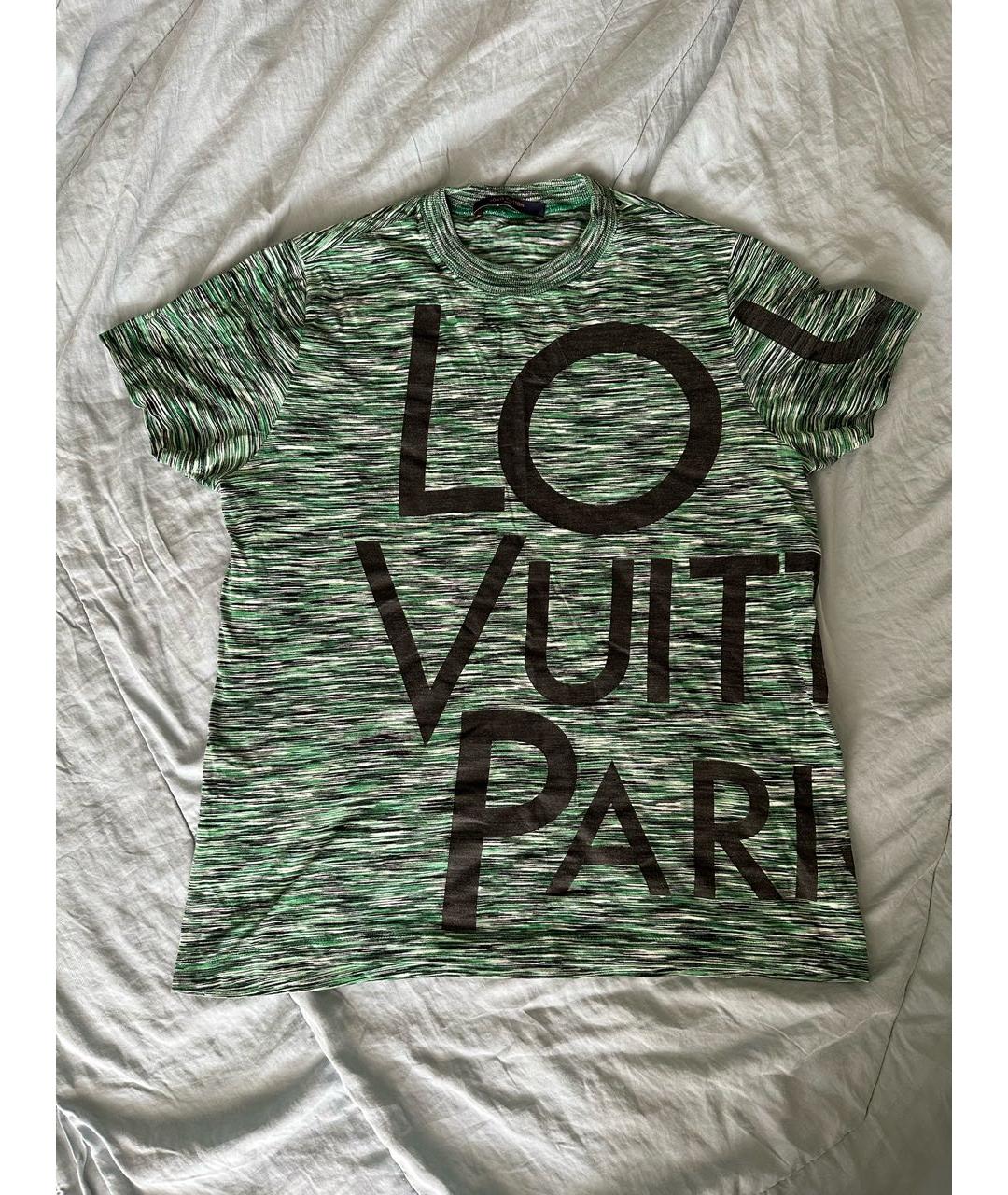 LOUIS VUITTON Зеленая футболка, фото 4