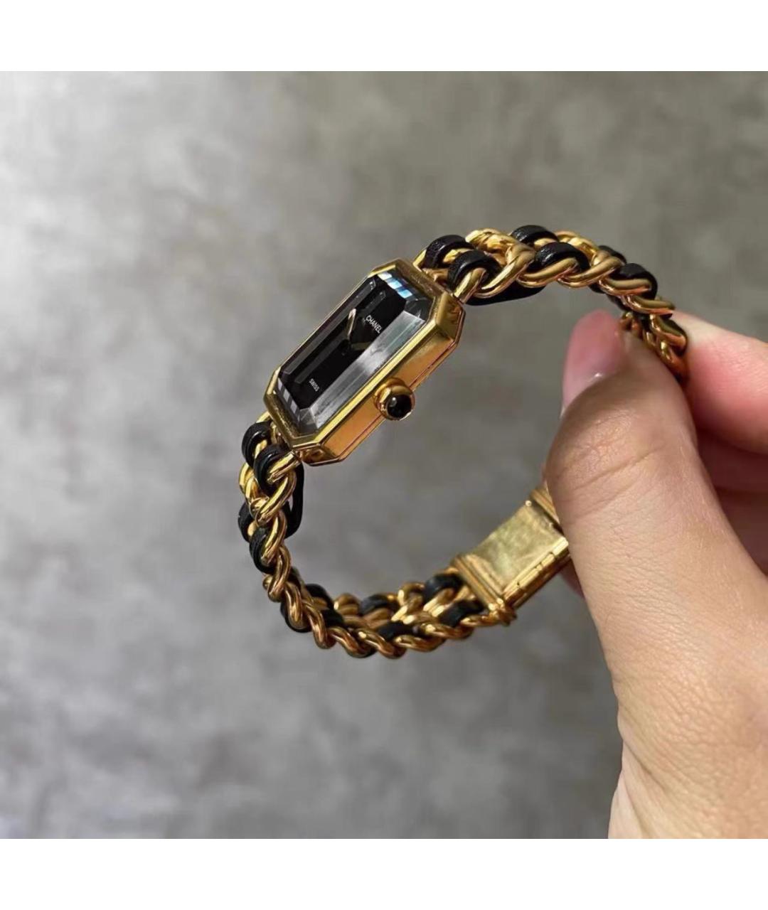 CHANEL Черные кожаные часы, фото 2