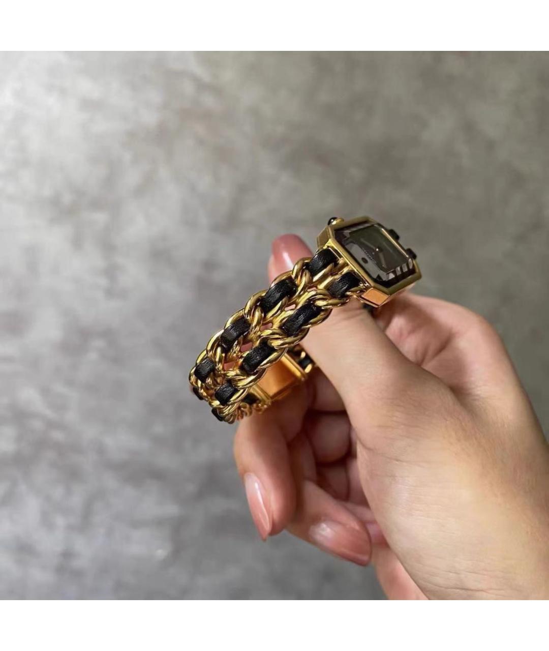 CHANEL Черные кожаные часы, фото 4