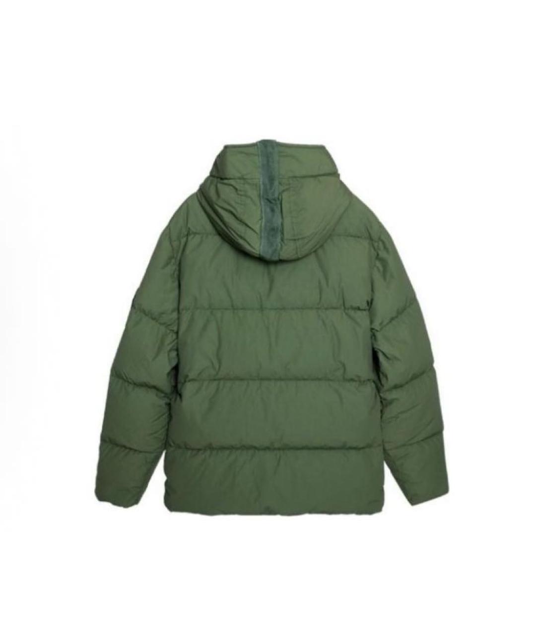 STONE ISLAND Зеленый пуховик, фото 2