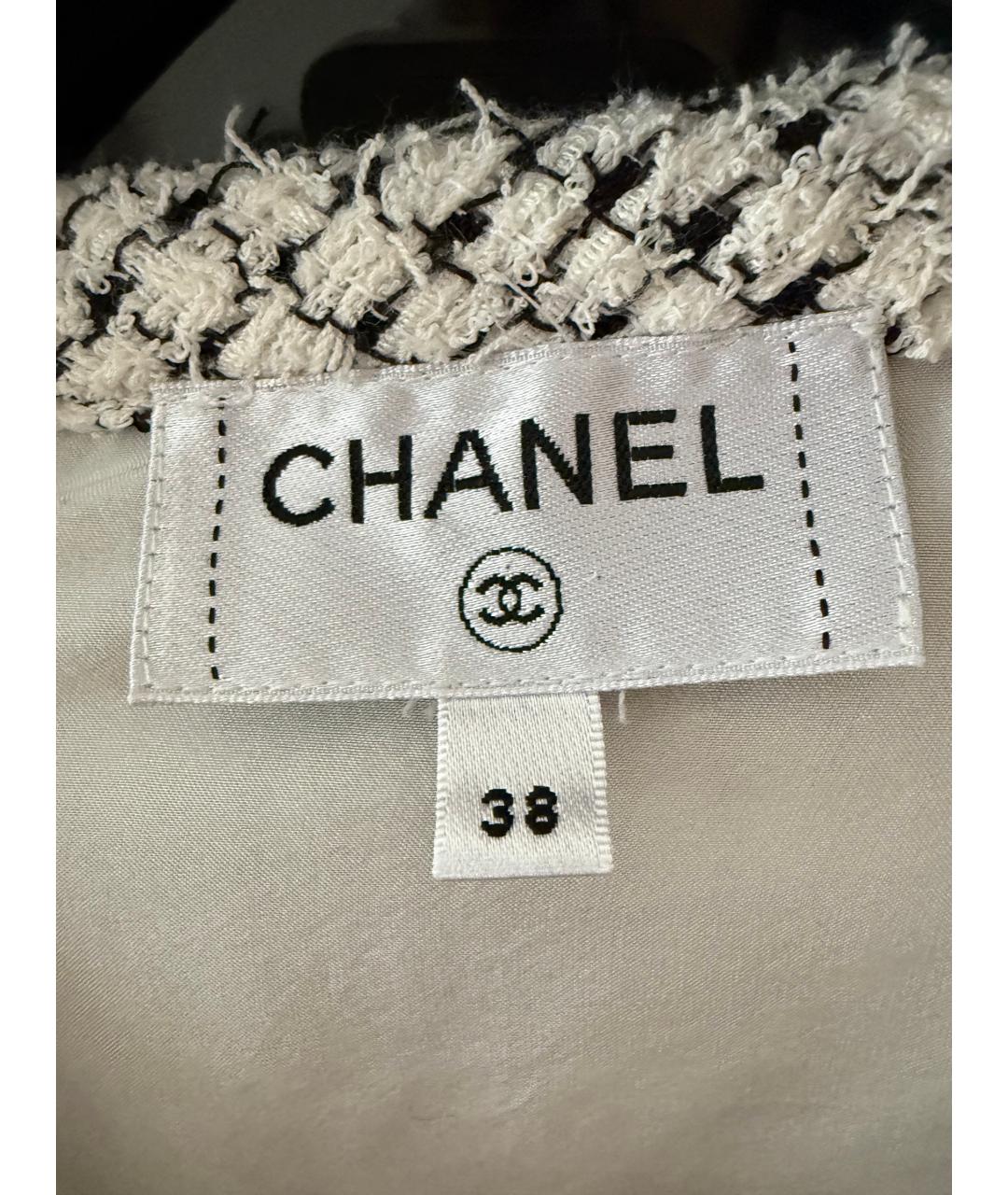 CHANEL Серый хлопковый жакет/пиджак, фото 3