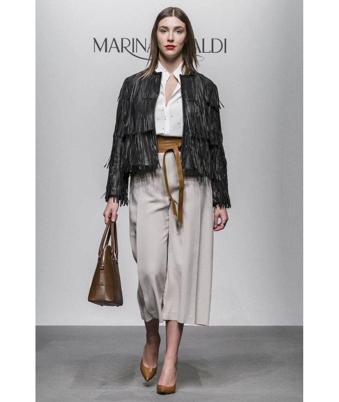 MAX MARA Черная кожаная куртка, фото 2