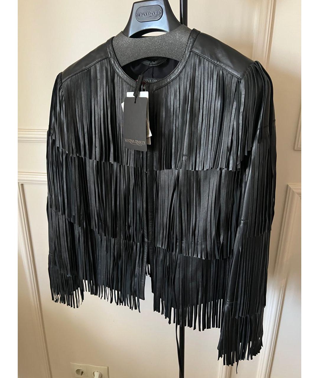 MAX MARA Черная кожаная куртка, фото 3