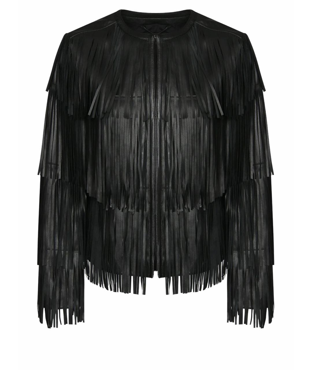 MAX MARA Черная кожаная куртка, фото 1