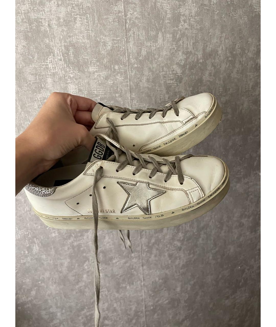 GOLDEN GOOSE DELUXE BRAND Белые кожаные кеды, фото 3