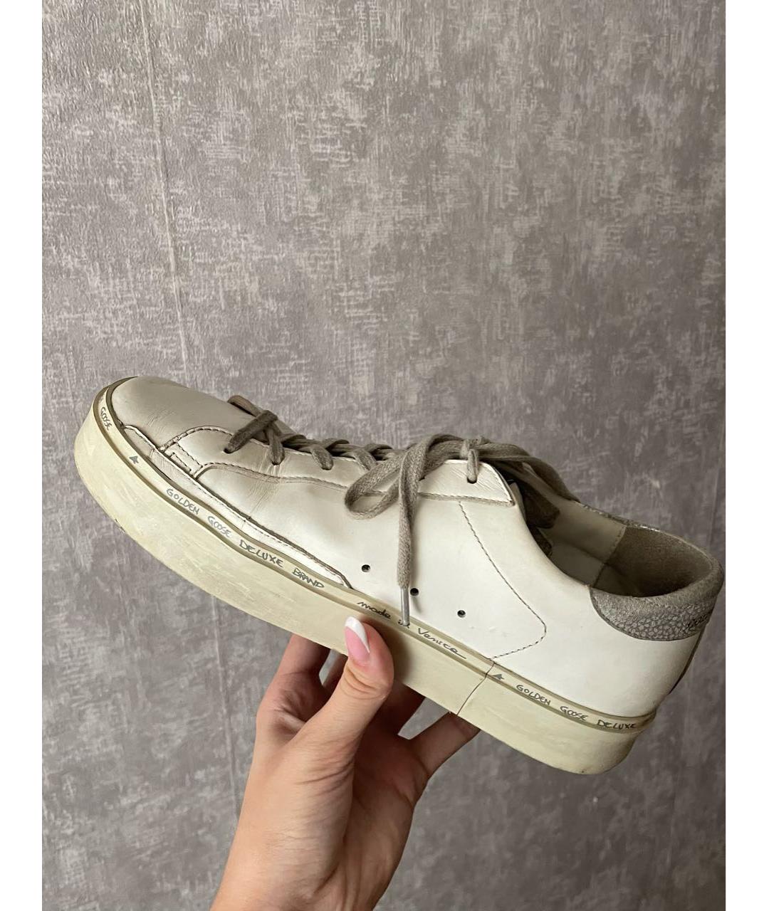 GOLDEN GOOSE DELUXE BRAND Белые кожаные кеды, фото 5
