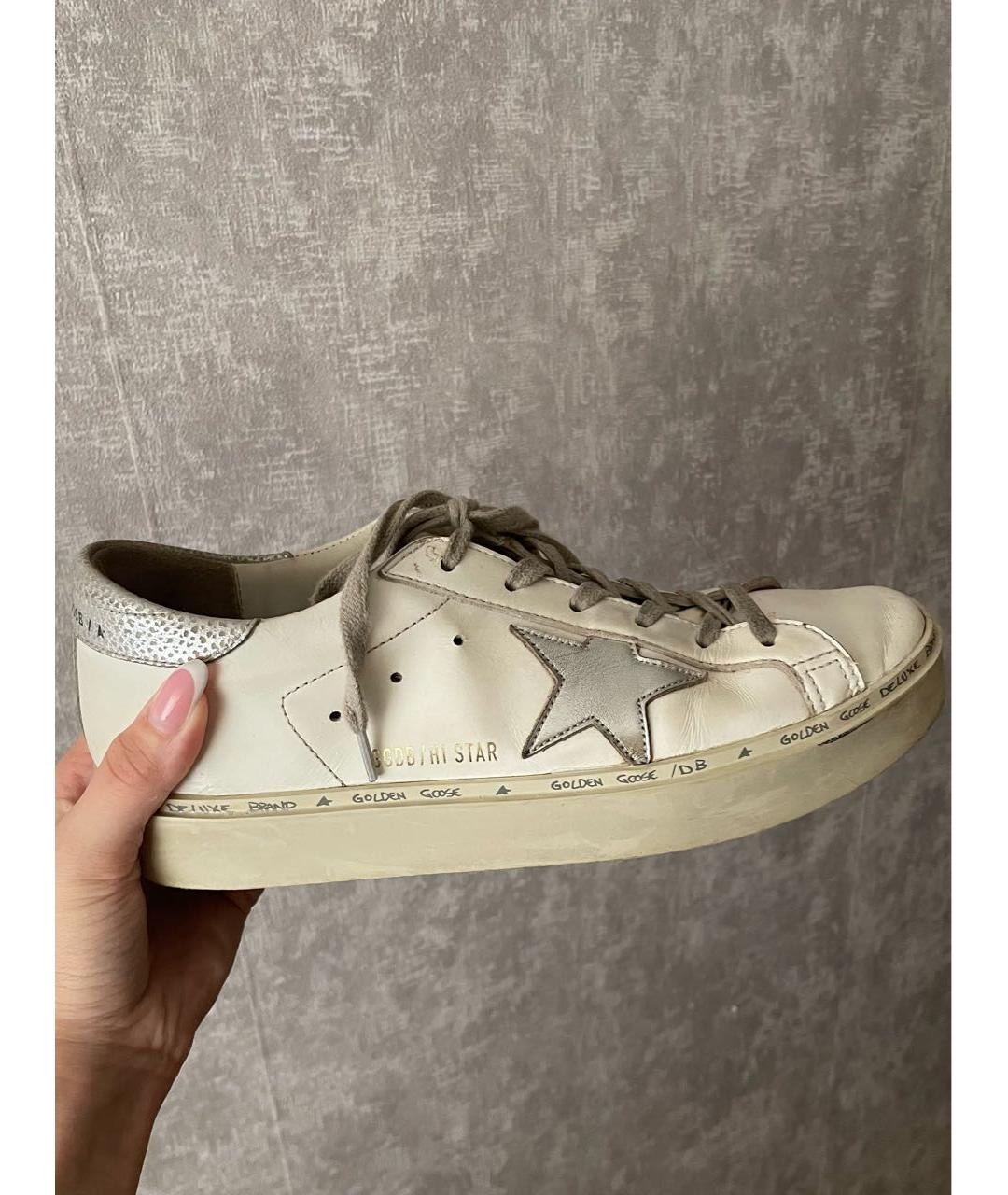 GOLDEN GOOSE DELUXE BRAND Белые кожаные кеды, фото 4