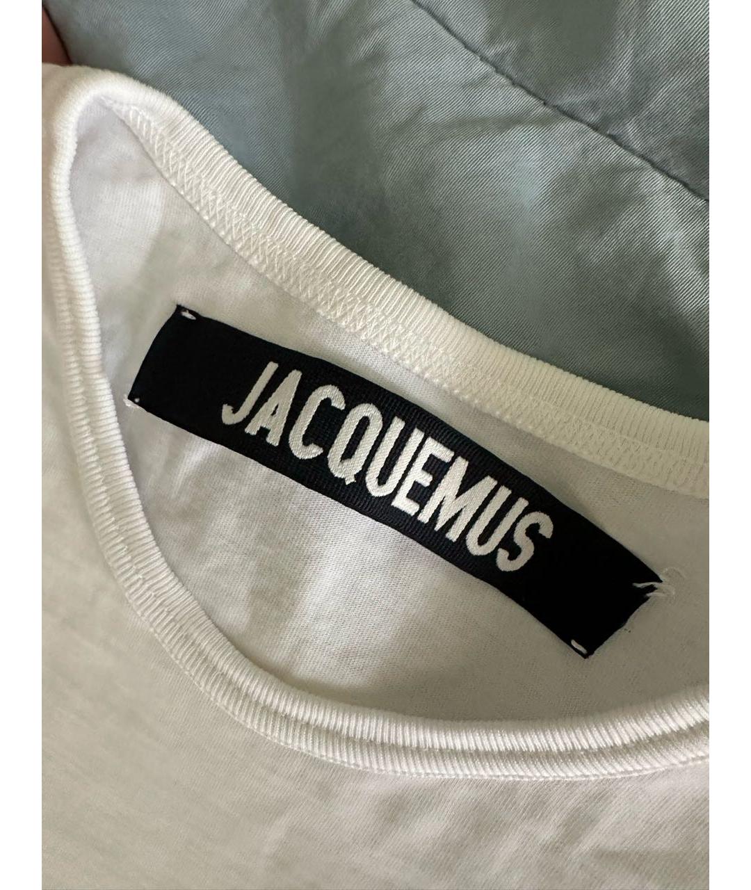 JACQUEMUS Белая хлопковая футболка, фото 3