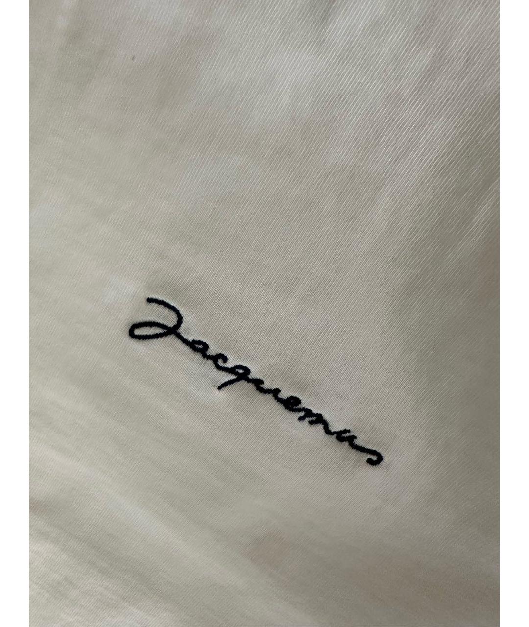 JACQUEMUS Белая хлопковая футболка, фото 4