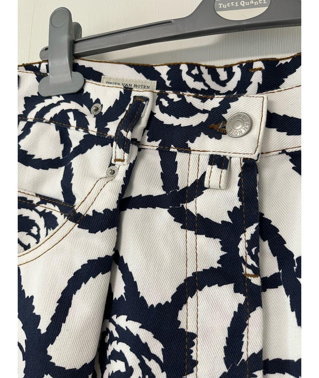 DRIES VAN NOTEN Белая деним юбка миди, фото 6